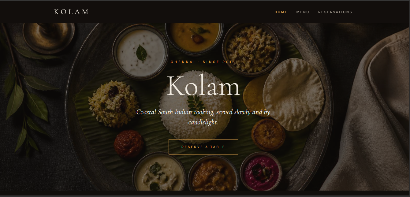 🍽️ Fine Dining Restaurant interface view 1
